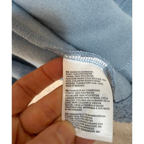 NWT Lands’ End Boucle Fleece Coat Pale Slate Blue Fuzzy Warm Fall Jacket Size 1X - Picture 12 of 13